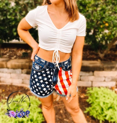 Shop With Love Americana Shorts In Stars & Stripes In Multi