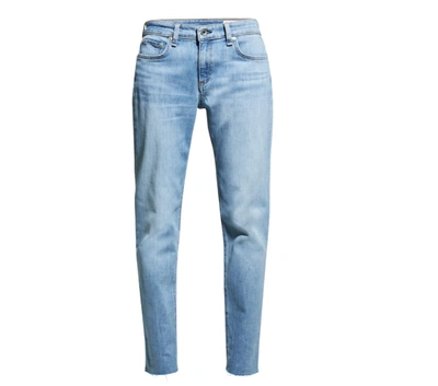 Shop Rag & Bone Tulip Dre Low-rise Tapered Fit Slim Boyfriend Jeans In Blue
