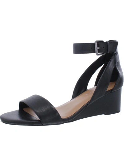Shop Aerosoles Willowbrook Womens Padded Insole Ankle Strap Wedge Sandals In Black