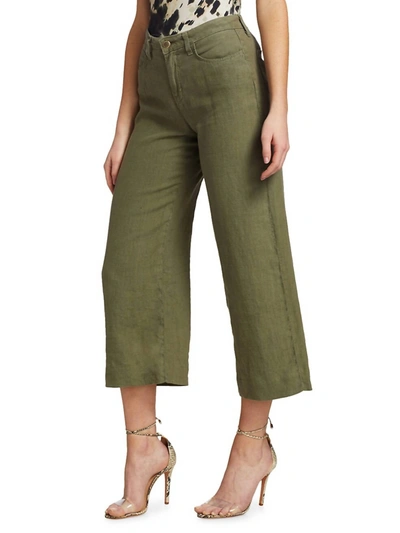 Shop L Agence Danica High Rise Wide Leg Trouser In Basil In Green