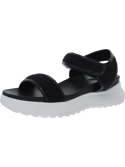 Shop Stylus Yobella Womens Wedge Patent Trim Slingback Sandals In Black