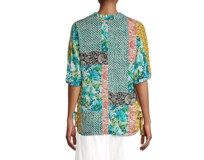 Johnny Was Women Ravenne Paisley V-neck Tie Sides Pull On Top Blouse In Multicolor