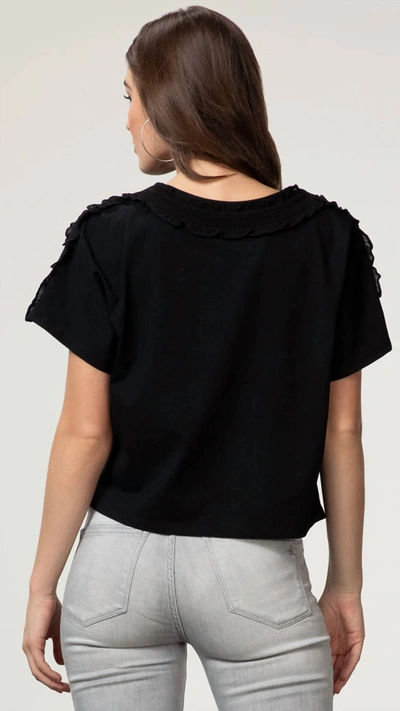 Shop Milly Jessica Jersey T-shirt In Black