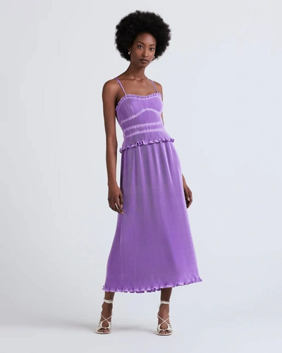 Shop Derek Lam 10 Crosby Brisha Pleated Cami Dress In Purple