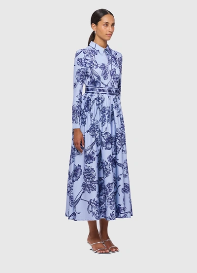 Shop Leo Lin Renee Midi Dress In Blue