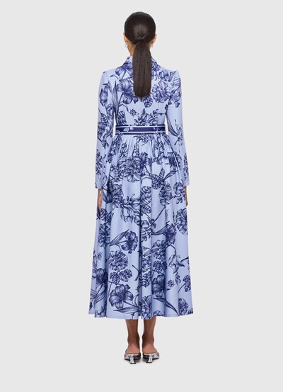 Shop Leo Lin Renee Midi Dress In Blue