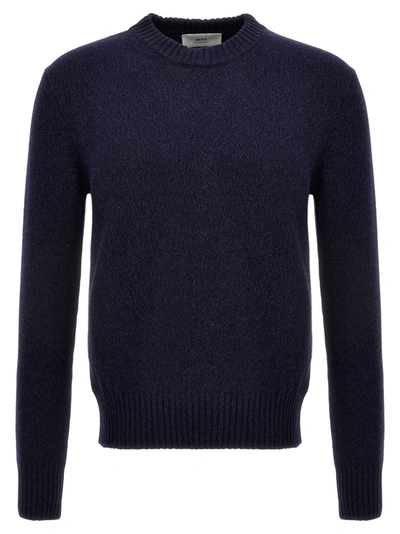 Shop Ami Alexandre Mattiussi Ami De Coeur Sweater, Cardigans Blue