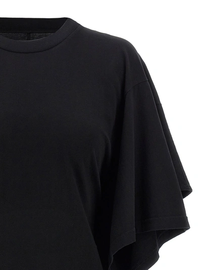 Shop Mm6 Maison Margiela Asymmetric Oversized T-shirt Black