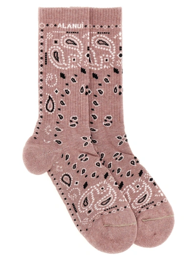 Shop Alanui Bandana Socks Pink