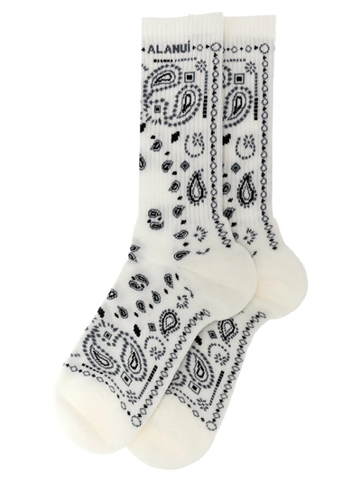 Shop Alanui Bandana Socks White