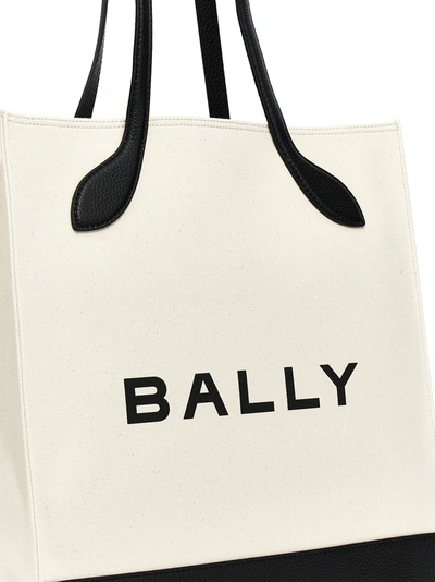 Shop Bally Bar Keep On Tote Bag White/black