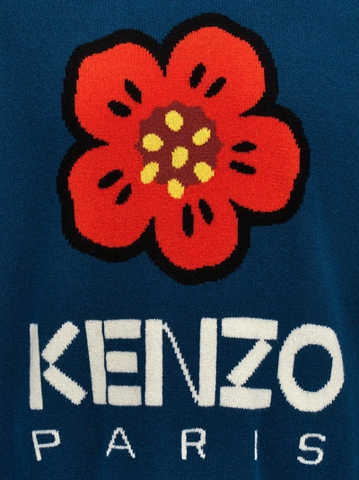 Shop Kenzo Boke Flower Sweater, Cardigans Blue