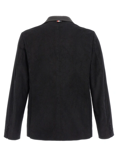 Shop Thom Browne Corduroy Blazer Jacket Jackets Black