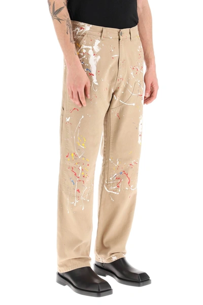 Shop Martine Rose Cotton Pants 'painter'