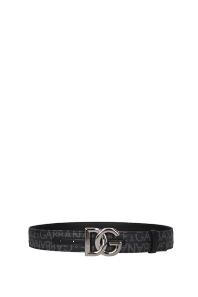 Shop Dolce & Gabbana Dolce&gabbana Regular Belts Fabric Black