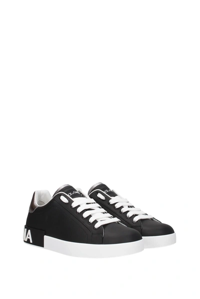 Shop Dolce & Gabbana Dolce&gabbana Sneakers Leather Black