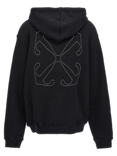 Shop Off-white Embr Stitch Arrow Sweatshirt Black