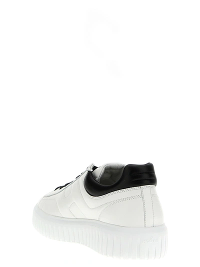 Shop Hogan H-stripes Sneakers White/black