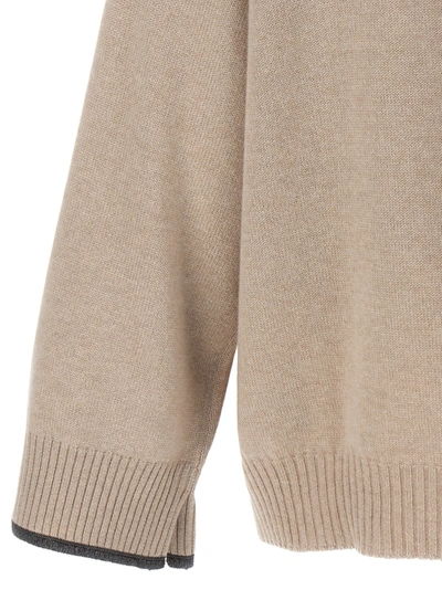 Shop Brunello Cucinelli High Neck Sweater Sweater, Cardigans Beige