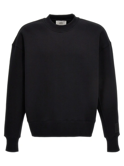 Shop Ami Alexandre Mattiussi Logo Embroidery Sweatshirt Black