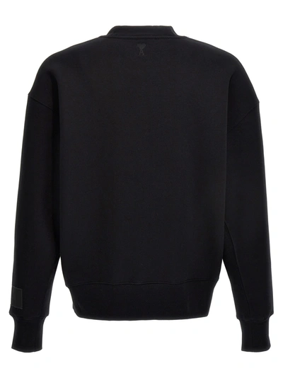 Shop Ami Alexandre Mattiussi Logo Embroidery Sweatshirt Black