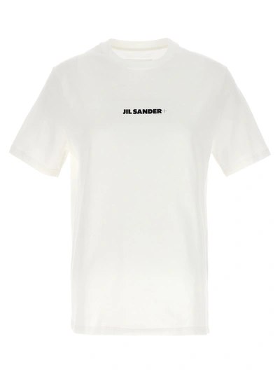 Shop Jil Sander Logo Print T-shirt White/black