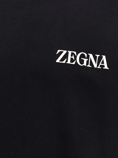 Shop Zegna Logo Sweatshirt Black
