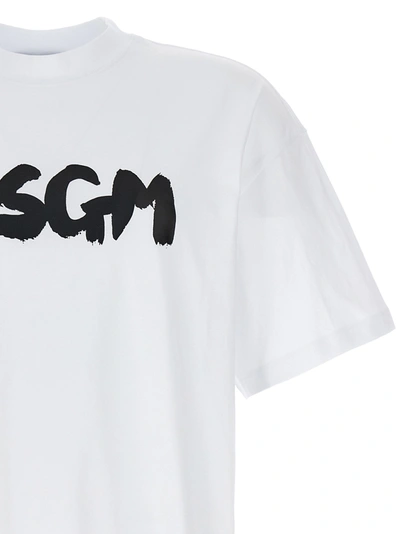 Shop Msgm Logo T-shirt White