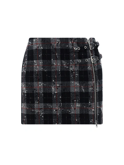 Shop Alessandra Rich Lurex Miniskirt