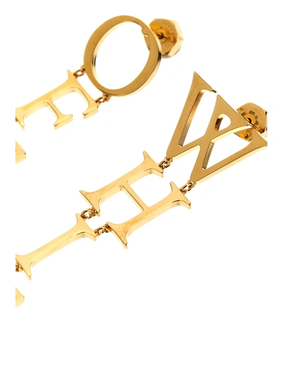 Shop Off-white Pendant Logo Earrings Jewelry Gold