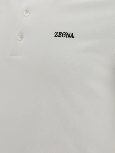 Shop Zegna Cotton Polo Shirt With Logo