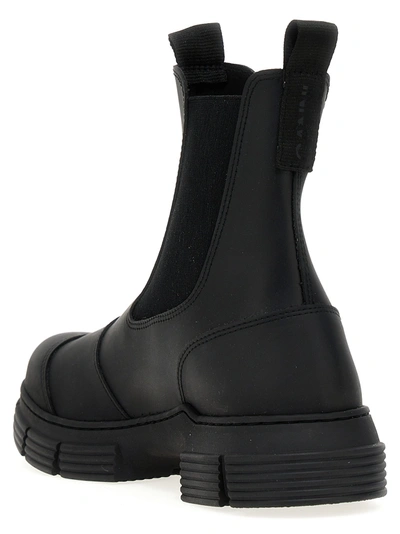 Shop Ganni Rubber City Boots, Ankle Boots Black
