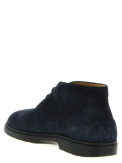 Shop Tod's Suede Boots Boots, Ankle Boots Blue