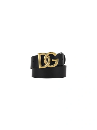 Shop Dolce & Gabbana Leather Logoed Belt