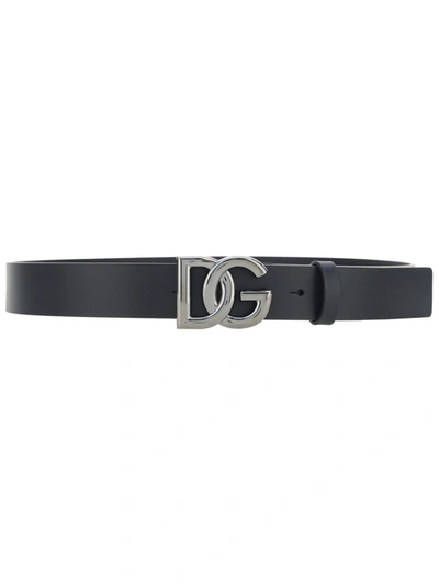 Shop Dolce & Gabbana Leather Logoed Belt
