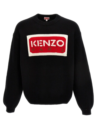 Shop Kenzo Tricolor  Paris Sweater, Cardigans Black