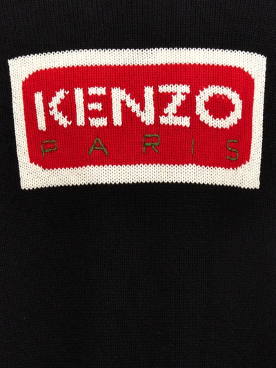 Shop Kenzo Tricolor  Paris Sweater, Cardigans Black