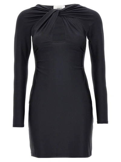 Shop Coperni Twisted Cut-out Dresses Black