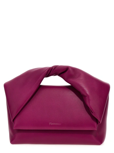 Shop Jw Anderson Twister Large Hand Bags Purple