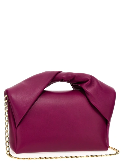 Shop Jw Anderson Twister Large Hand Bags Purple