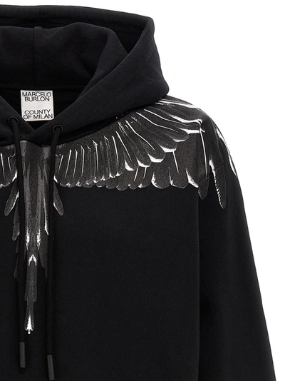 Shop Marcelo Burlon County Of Milan Wings Sweatshirt Black