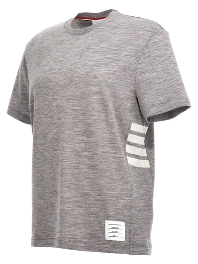 Shop Thom Browne 4 Bar T-shirt In Gray