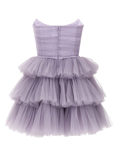 Shop 19:13 Dresscode Abito Tulle Balze Dresses In Purple