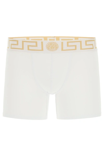 Shop Versace Bi Pack Underwear Greca Border Trunks