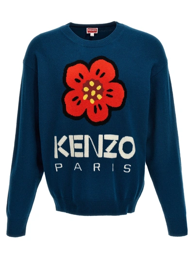 Shop Kenzo Boke Flower Sweater, Cardigans In Blue