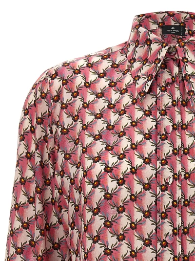 Shop Etro Camicia Stampa All Over Shirt, Blouse Fuchsia