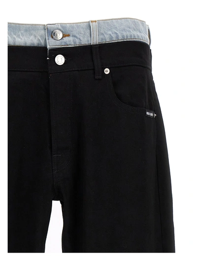 Shop Vtmnts Double Waist Jeans In Black