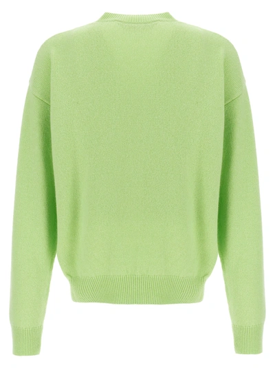 Shop Palm Angels Douby Intarsia Sweater Sweater, Cardigans In Green