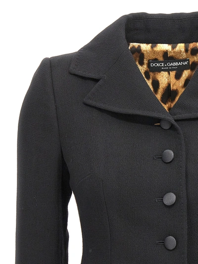 Dolce & Gabbana Single-breasted Wool Blazer In Black