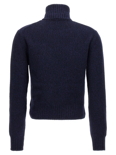Shop Ami Alexandre Mattiussi Logo Cachemire Sweater Sweater, Cardigans In Blue